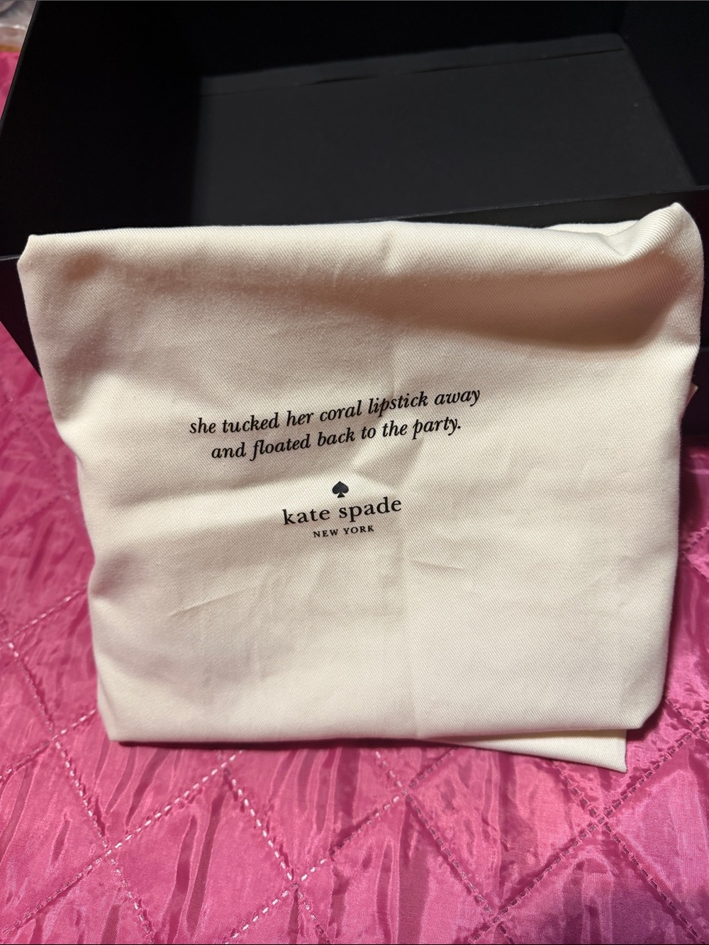 Kate Spade Large Cotton Drawstring Storage Bag